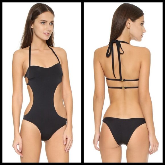 💕L'AGENT by AGENT PROVOCATEUR💕 Agata Swimsuit ~ Black Small NWT - Picture 2 of 15